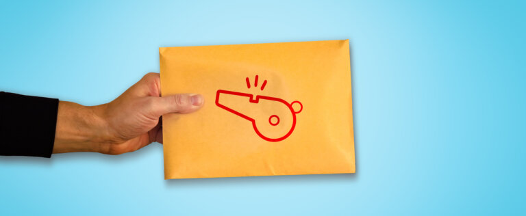 Symbolic Depiction of a Whistle Blower or Informant